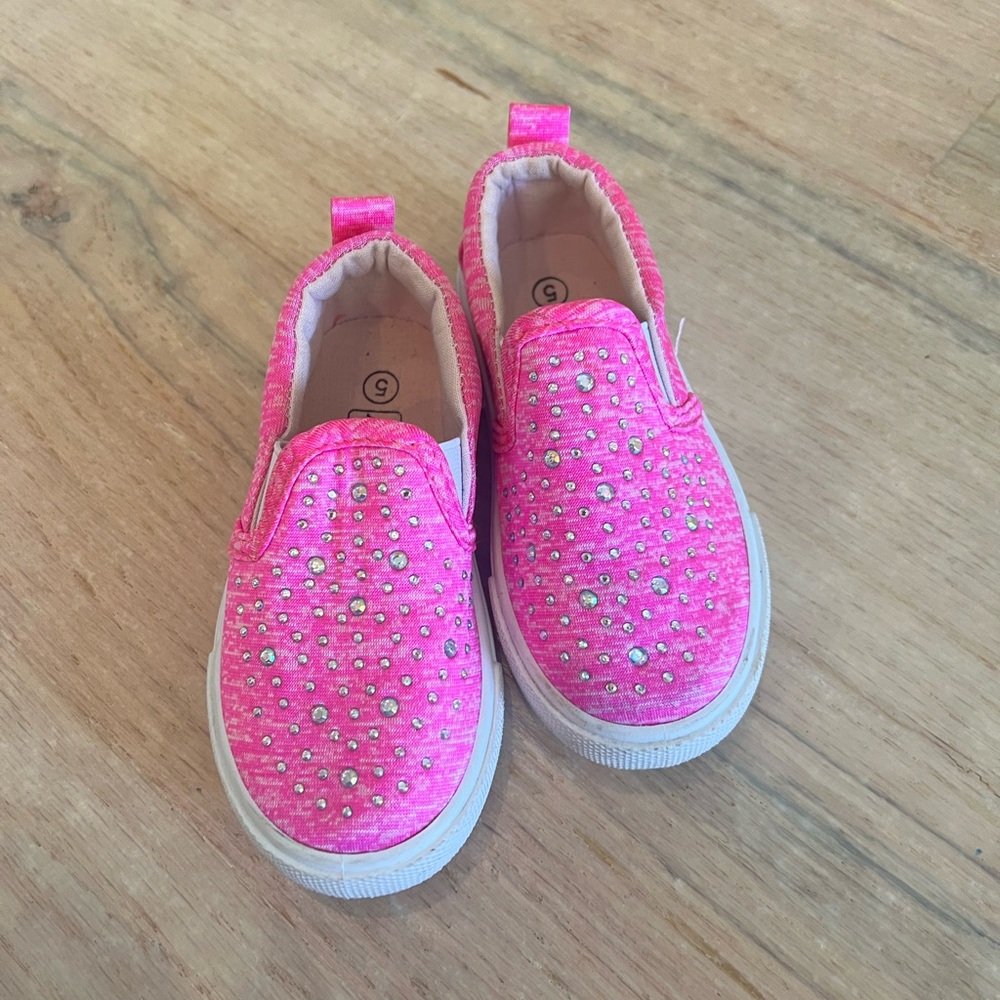 Kids glitter pink shoes baby